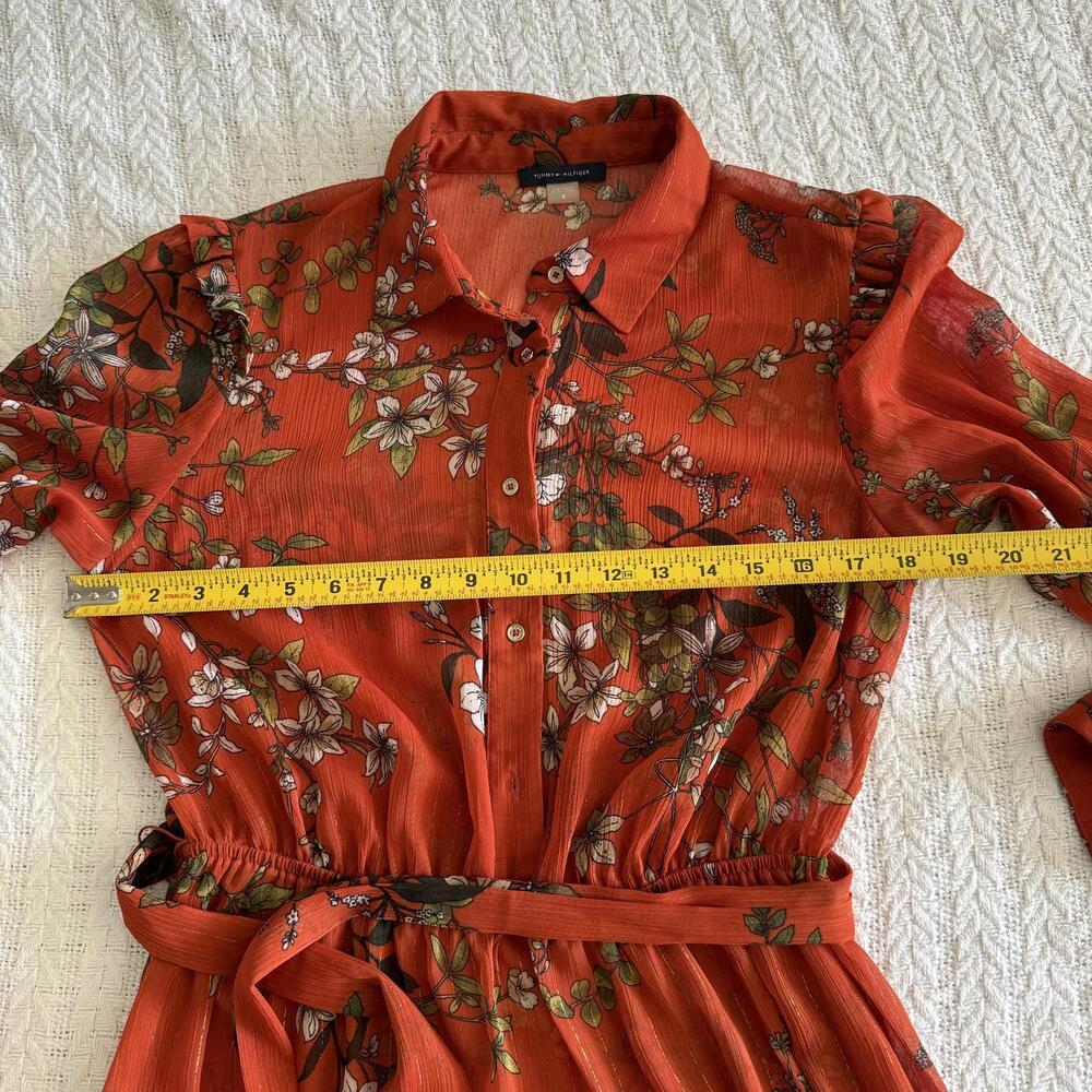 Tommy Hilfiger Floral Midi Dress - Elegant Style Size 8 - Picture 9 of 9